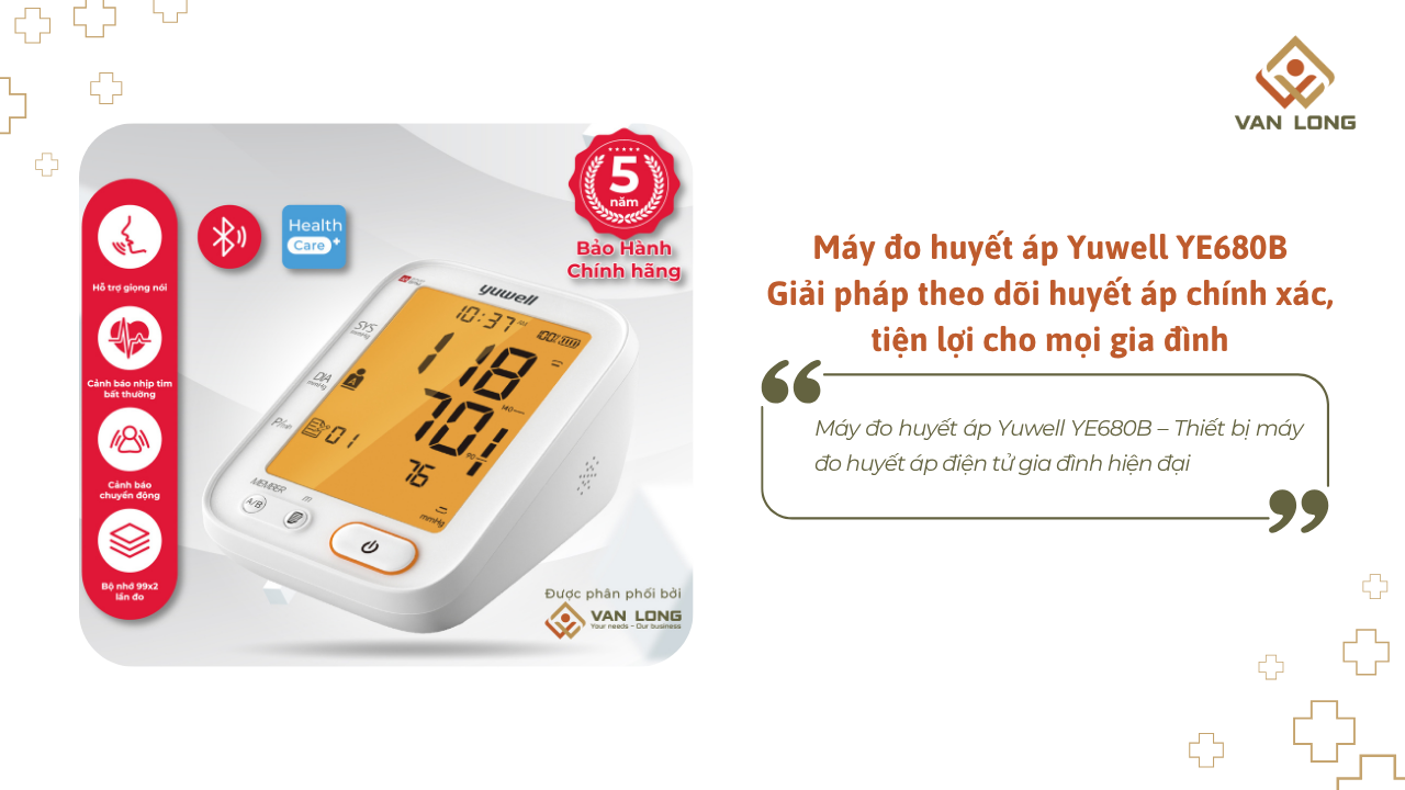 Yuwell YE680B Blood pressure monitor – A reliable and convenient Blood pressure monitoring solution for every household