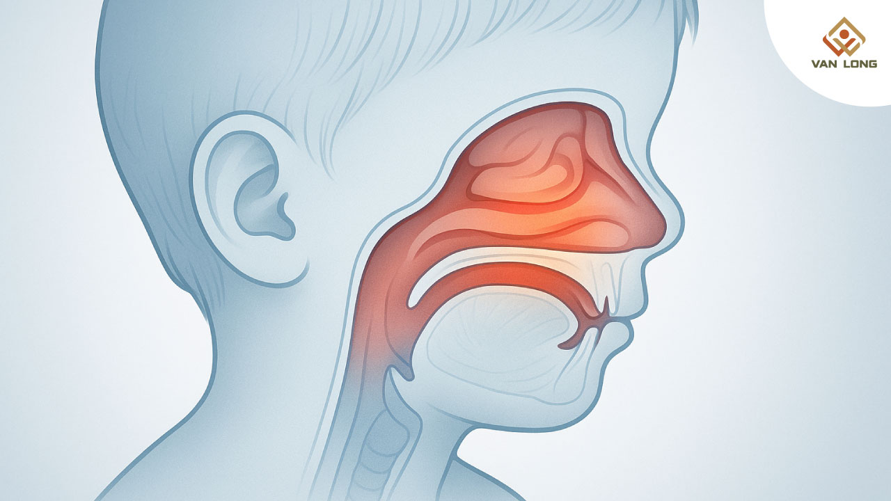 Cấu trúc mũi của trẻ nhỏ: Hẹp, ngắn và dễ tắc