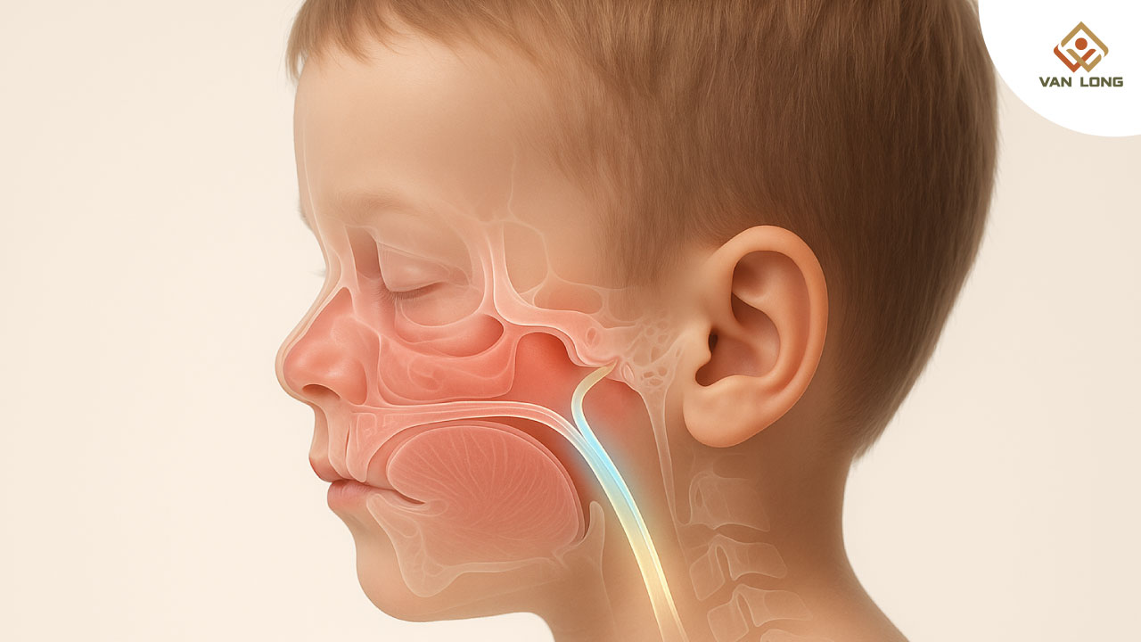 Cấu trúc giải phẫu: Vì sao trẻ dễ viêm tai giữa hơn người lớn