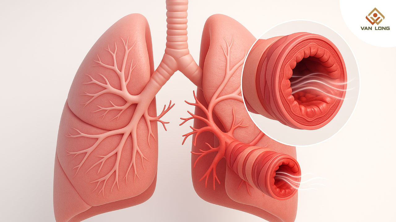 Cơ chế gây giảm oxy trong cơn co thắt phế quản cấp